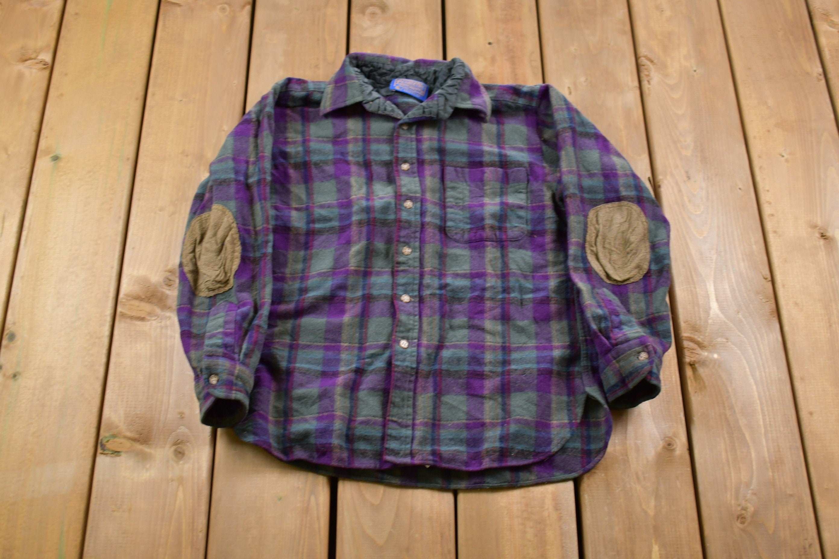 Vintage 1970s Kids Pendleton Plaid Button Up Shirt  1970s Button Up  Vintage Flannel  Plaid Flannel  Casual Shirt  Made In USA