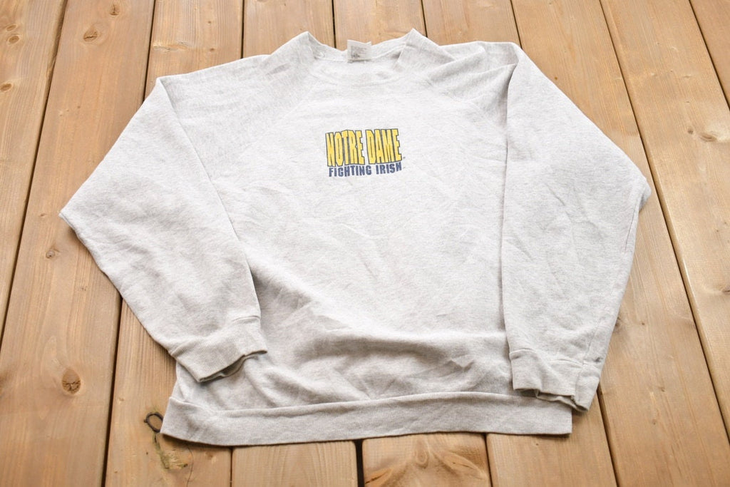 Vintage 1990s Fighting Irish University Of Notre Dame Collegiate Crewneck