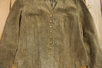 Vintage 1990s Cold Water Creek Green Suede Jacket