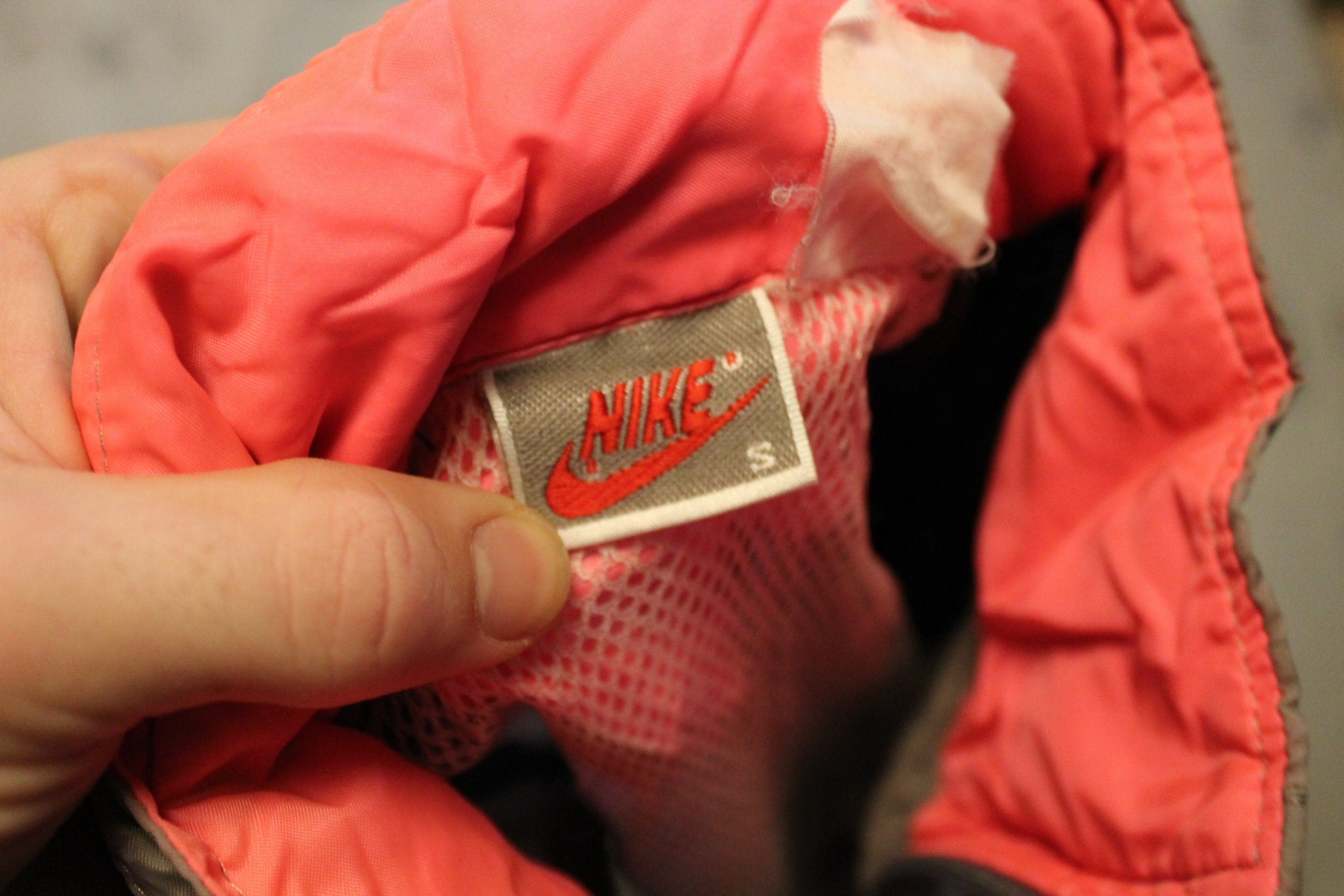 Vintage 1980s Nike Grey Tag Color Block Windbreaker