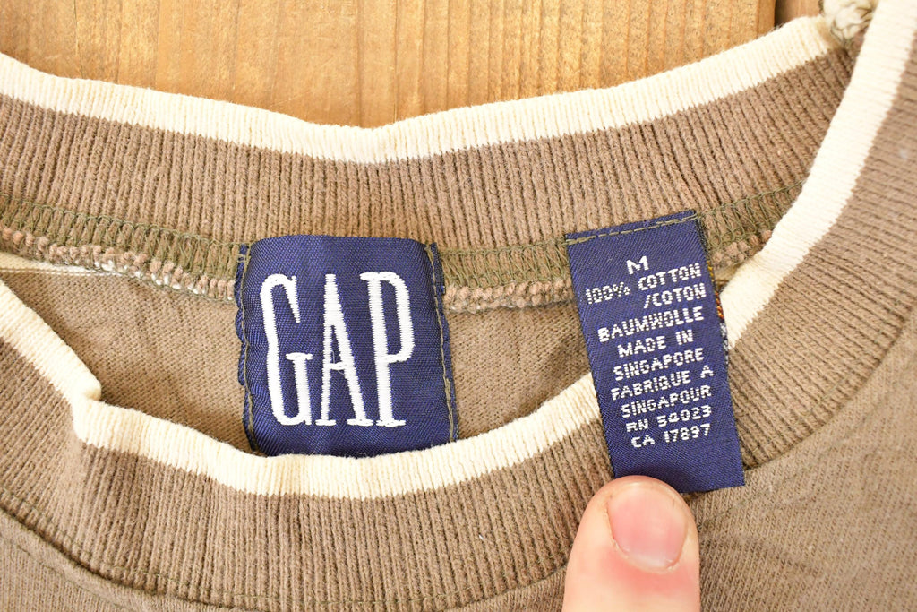 Vintage 1990s Gap Striped Preppy Souvenir T-Shirt Men's L