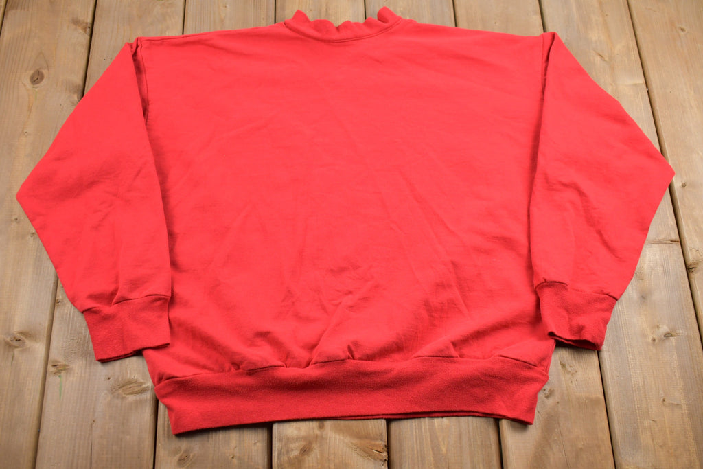 Vintage 1990s Blank Red Crewneck Sweatshirt
