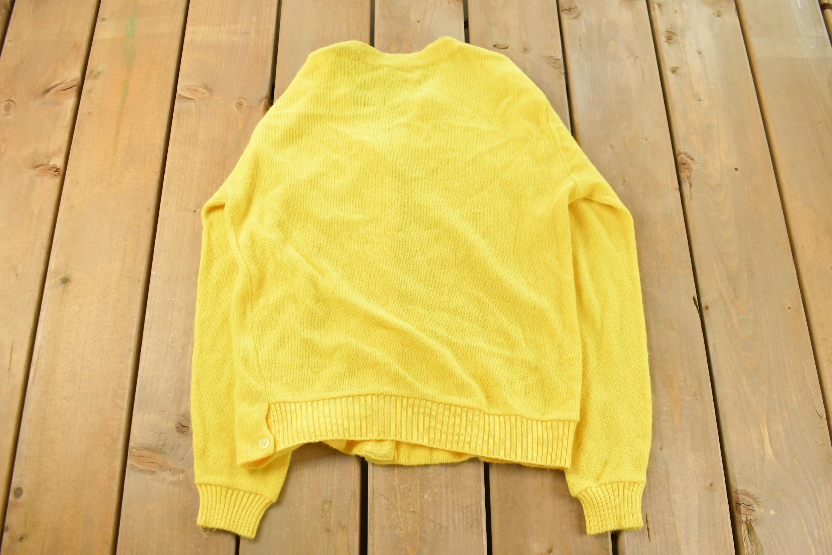 Vintage 1960s Haymaker Lacoste Knit Cardigan Sweater Women's S