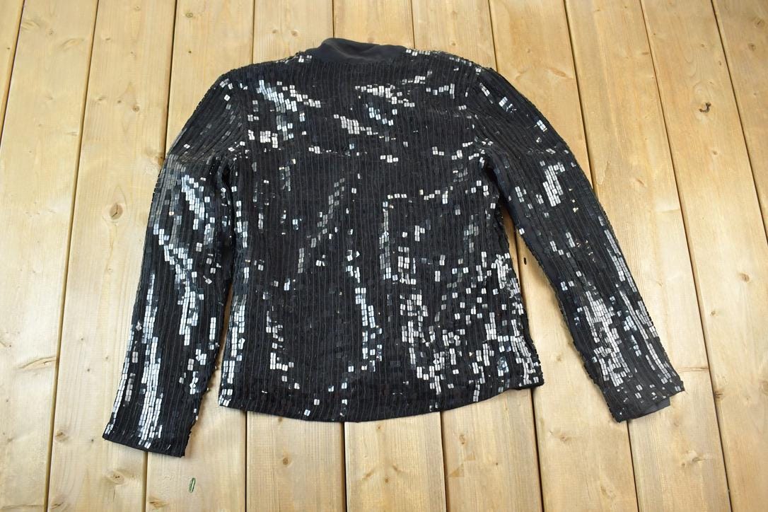 Vintage 1980s Sequin Button Up Shirt