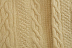 Vintage 1980s Golden Cable Knit Crewneck Sweater