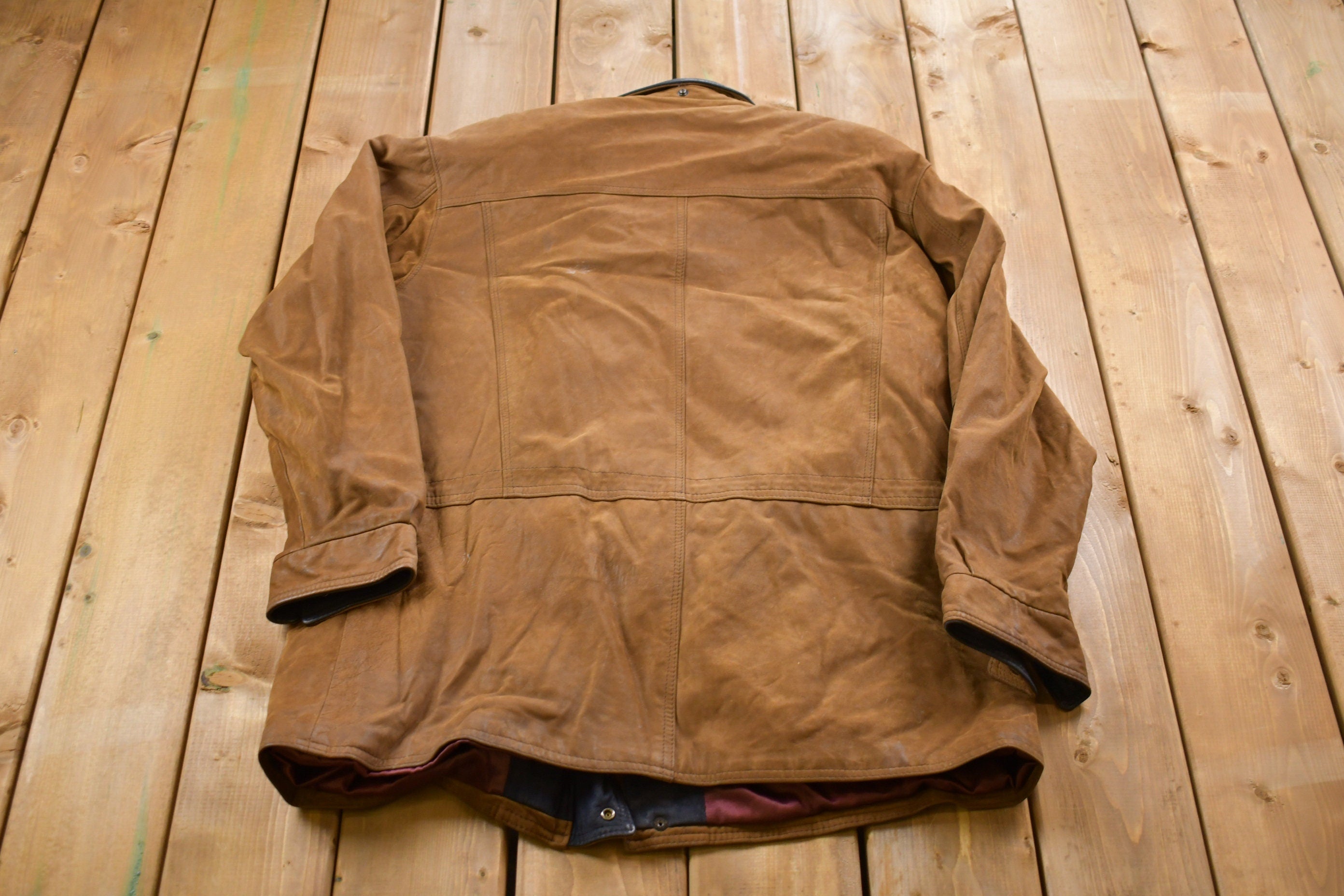 Vintage 1980s Be Village Du Cuir Leather Jacket