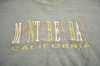 Vintage 1990s Monterey Bay California Embroidered Souvenir Travel Crewneck Sweatshirt