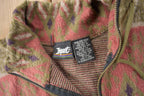 Vintage 1990s Impact All Over Print Quarter Zip Fleece Sweater Size Medium