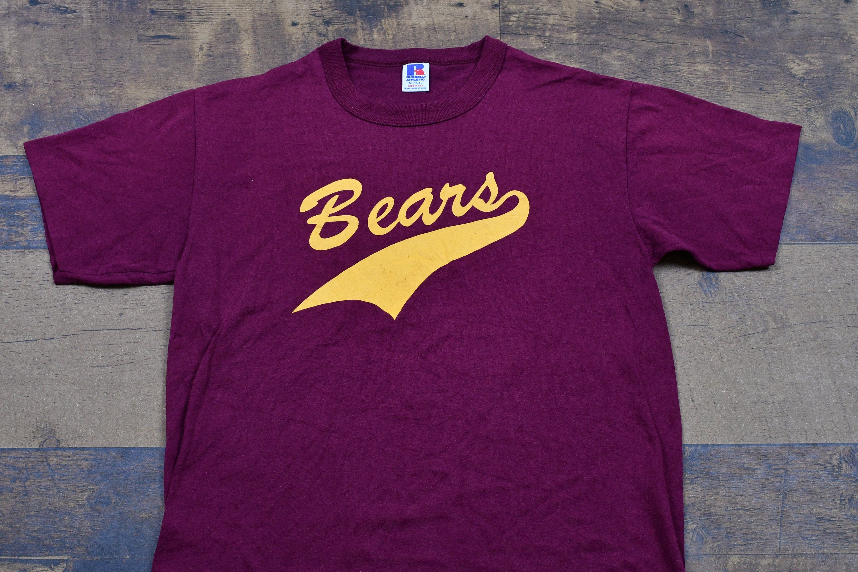 Vintage 1990s Russell Athletics Bears Varsity Single Stitch T-Shirt