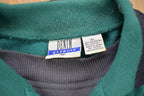 Vintage 1990s Denim Express Colour Block Quarter Button Sweatshirt