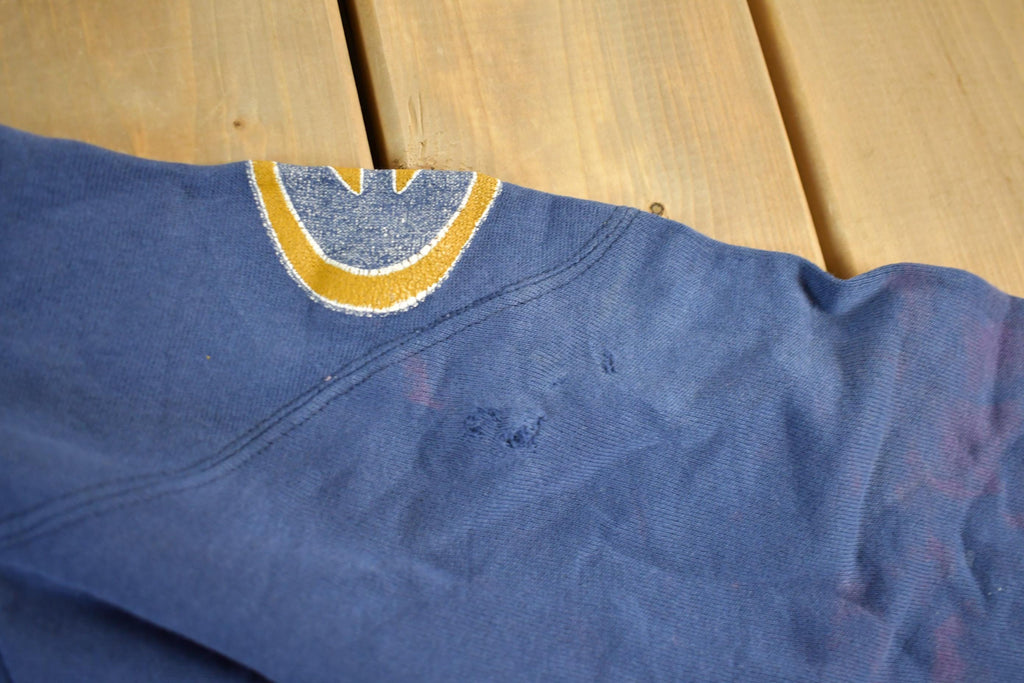 Vintage 1980s University Of Wisconsin UW EAU Claire Distressed Crewneck Men's Medium