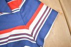 Vintage 1970s Striped Women's High Collared Button Up Shirt Dress