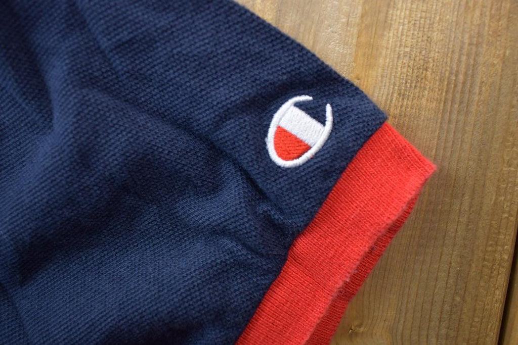 Vintage 1990s Champion USA Olympics American Flag Quarter Button Up Shirt