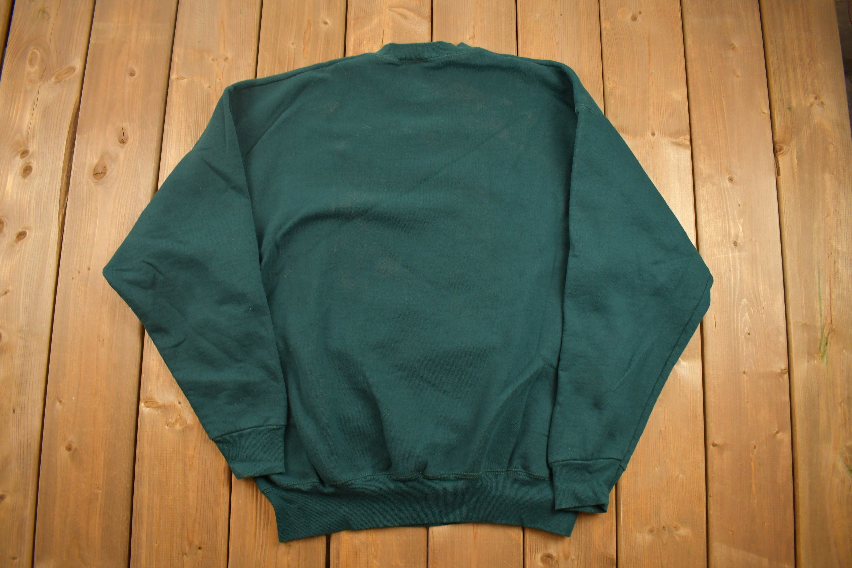 Vintage 1990s BVD Green Blank Crewneck Sweatshirt