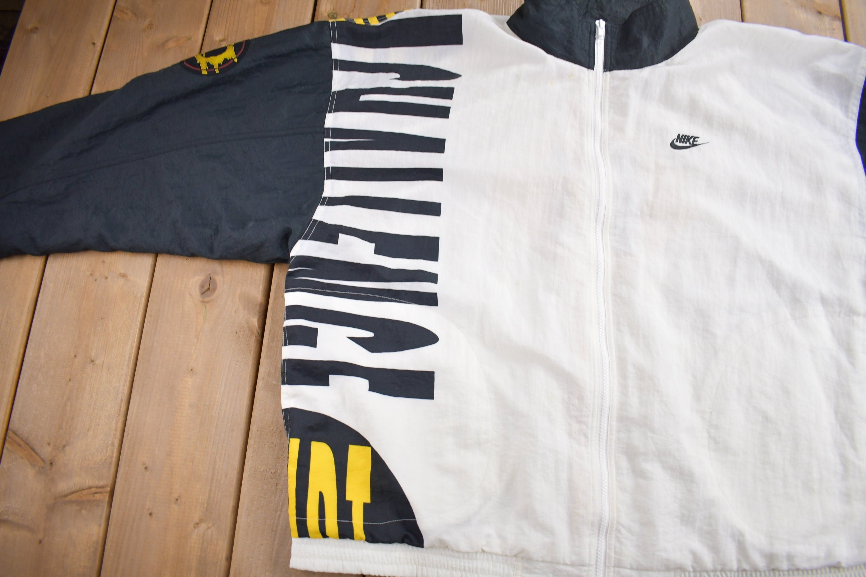 Vintage 1980s Nike Challenge Court Color Block Windbreaker Jacket