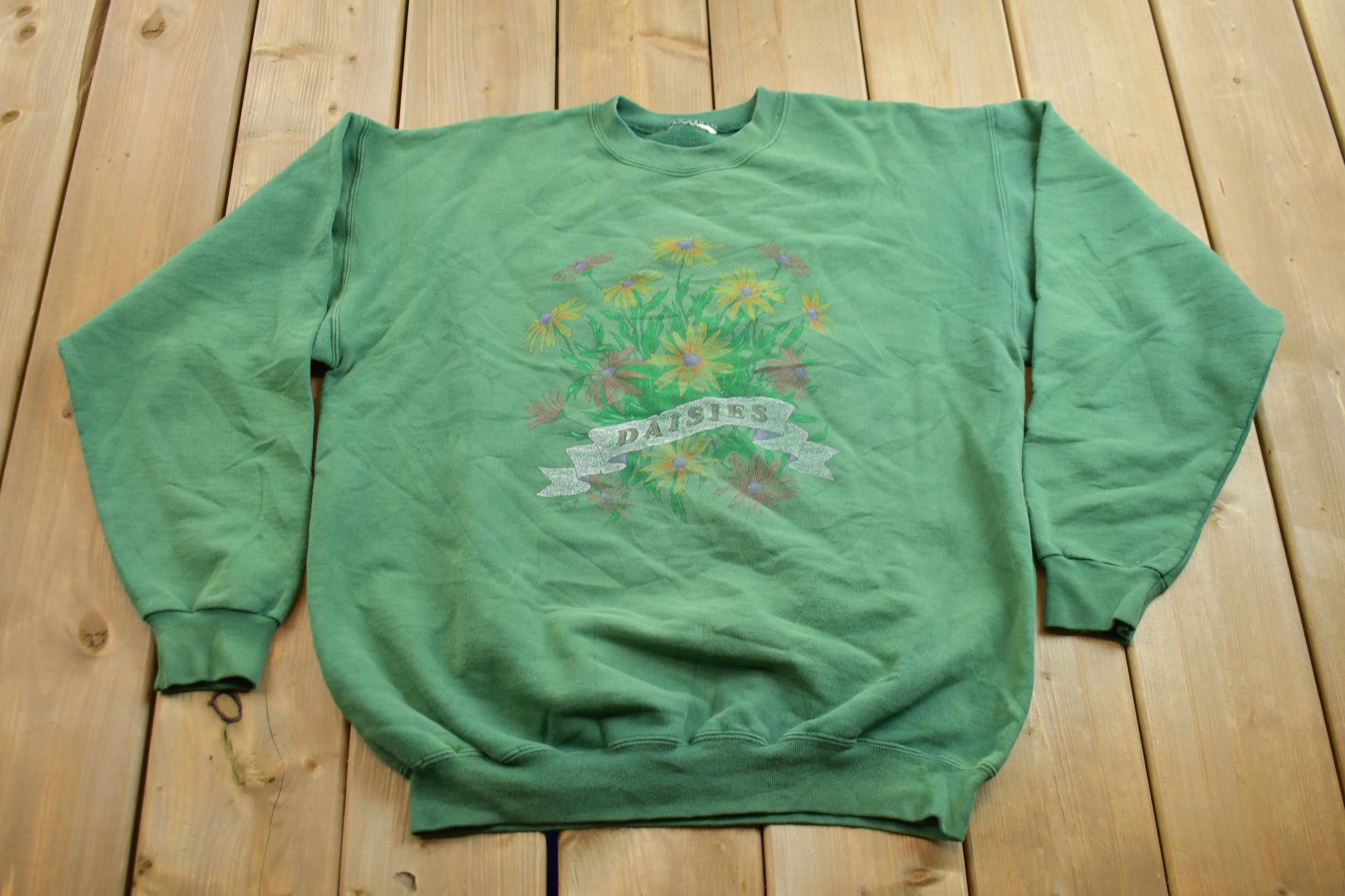 Vintage 1990s Daisy Graphic Crewneck Sweater