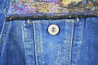 Vintage 1990s Maui Jeans Co Fancy Embellished Jean Jacket Made In USA