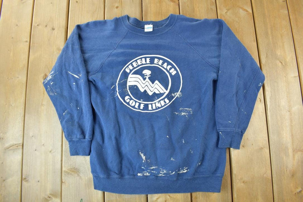 Vintage 1970s Champion Pebble Beach Golf Links Crewneck Sweatshirt /