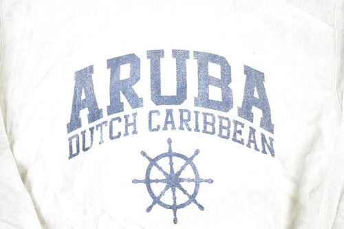 Vintage 1990s Aruba Dutch Caribbean MV Pro Weave Crewneck Sweatshirt Mens M / 90s Souvenir Crewneck / Vintage Souvenir Crewneck
