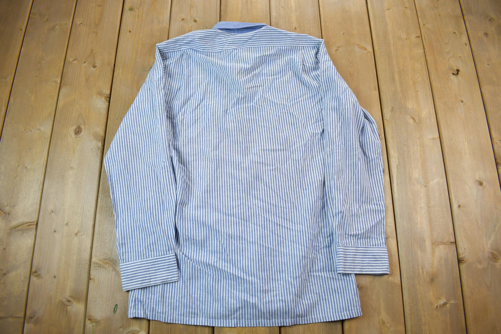Vintage 1990s Blue Button Up Shirt