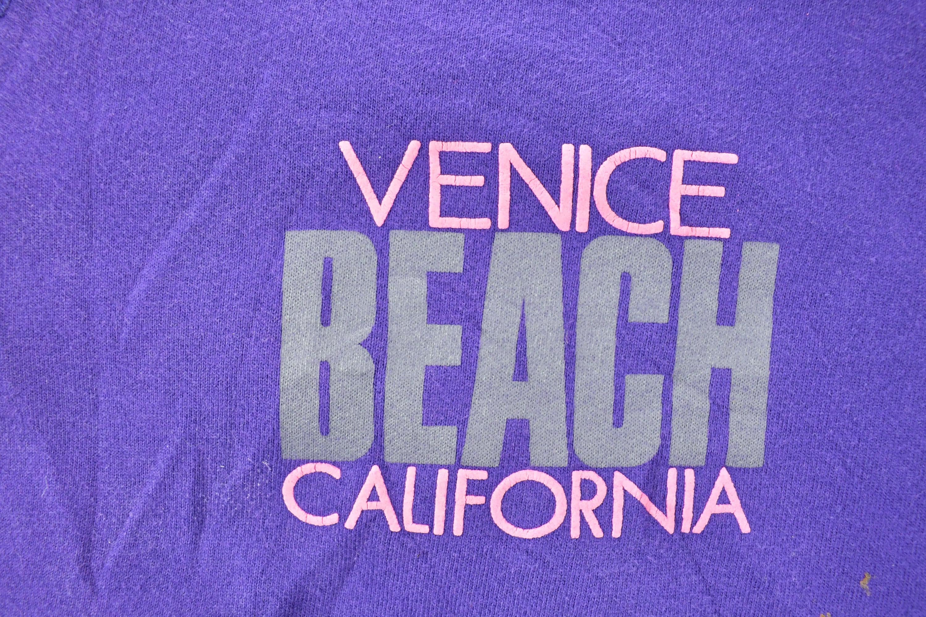 Vintage 1990s Venice Beach California Neon Crewneck Sweatshirt