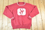 Vintage 1990s SCI Big Boss Knit Abstract Pattern Crewneck Sweater Mens L