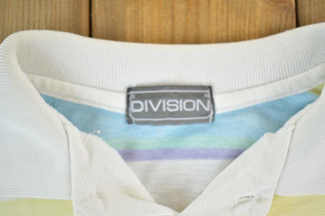 Vintage 1990s Division Button Up Polo Style Shirt