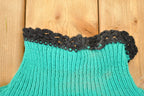 Vintage 1980s Kerris Kreations Ski Knit Turtleneck Sweater Women's L