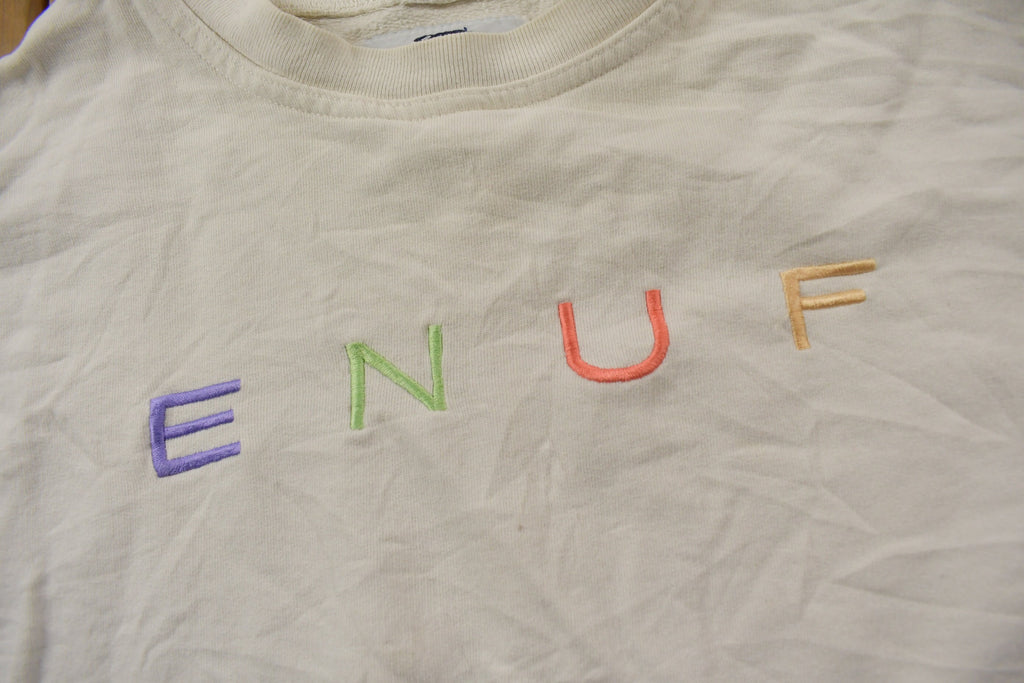 Vintage 1990s Enuf Internationale Embroidered Graphic Crewneck Sweatshirt