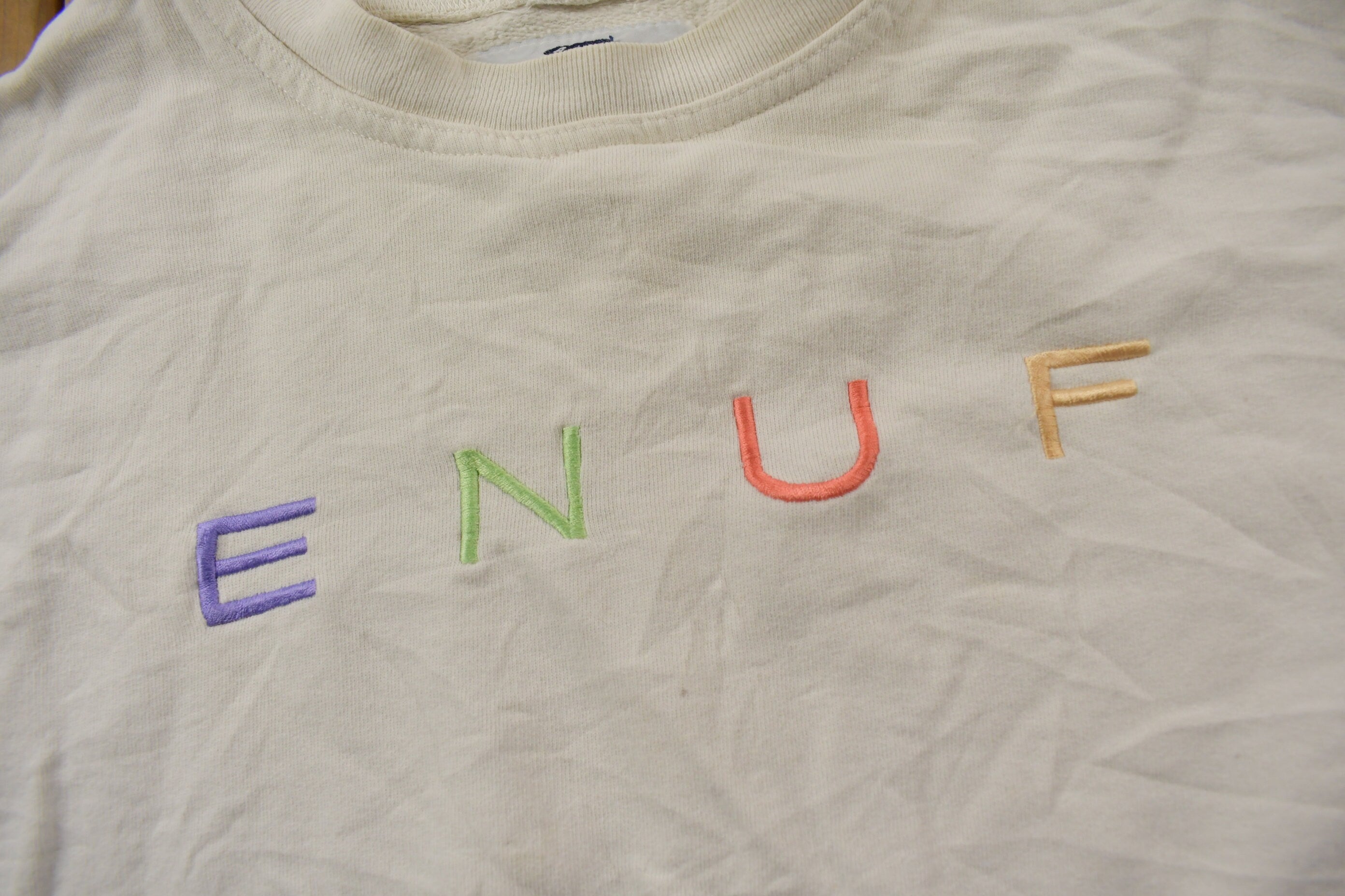 Vintage 1990s Enuf Internationale Embroidered Graphic Crewneck Sweatshirt
