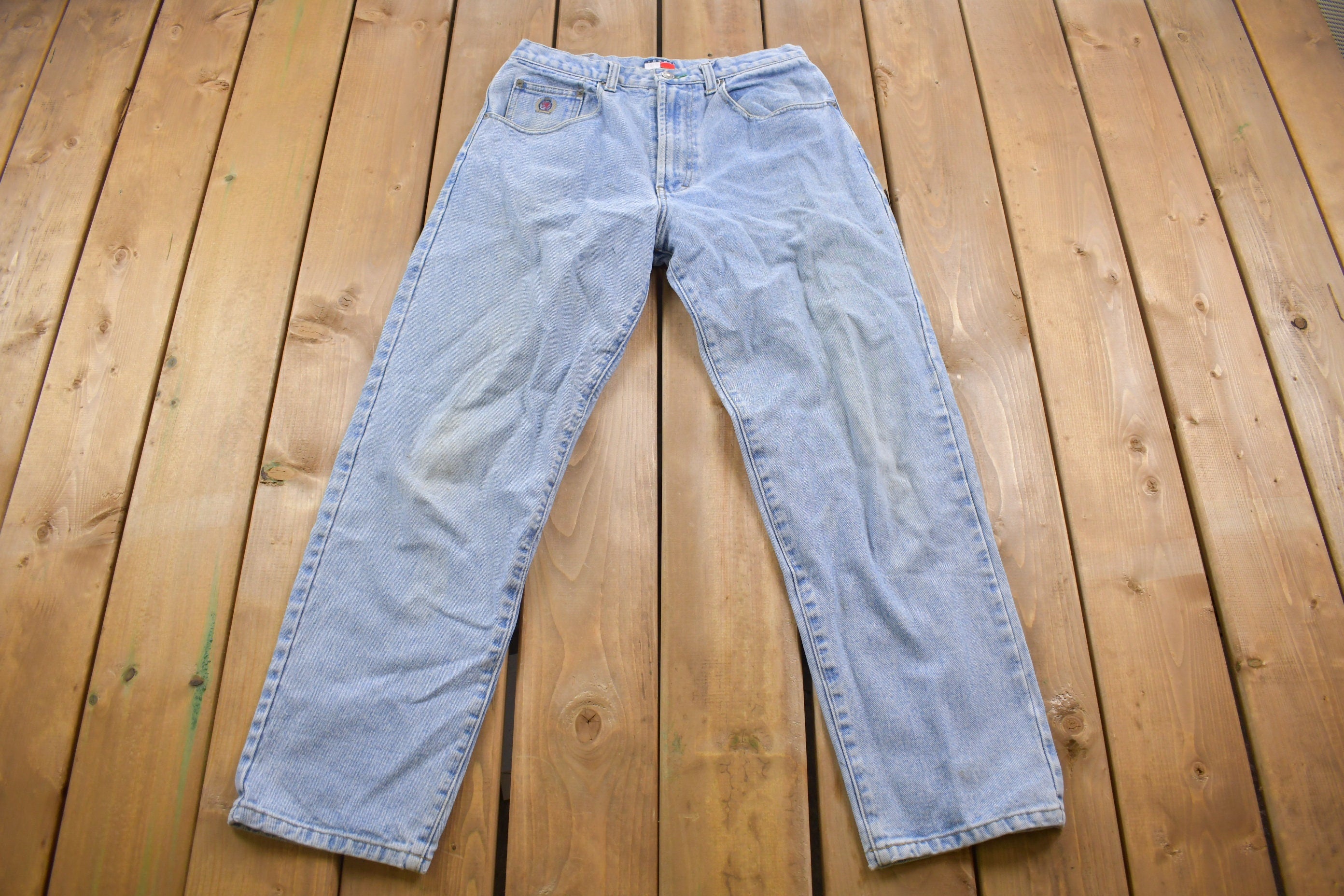 Vintage 1990s Tommy Hilfiger Light Wash Denim Jeans 30 x 28