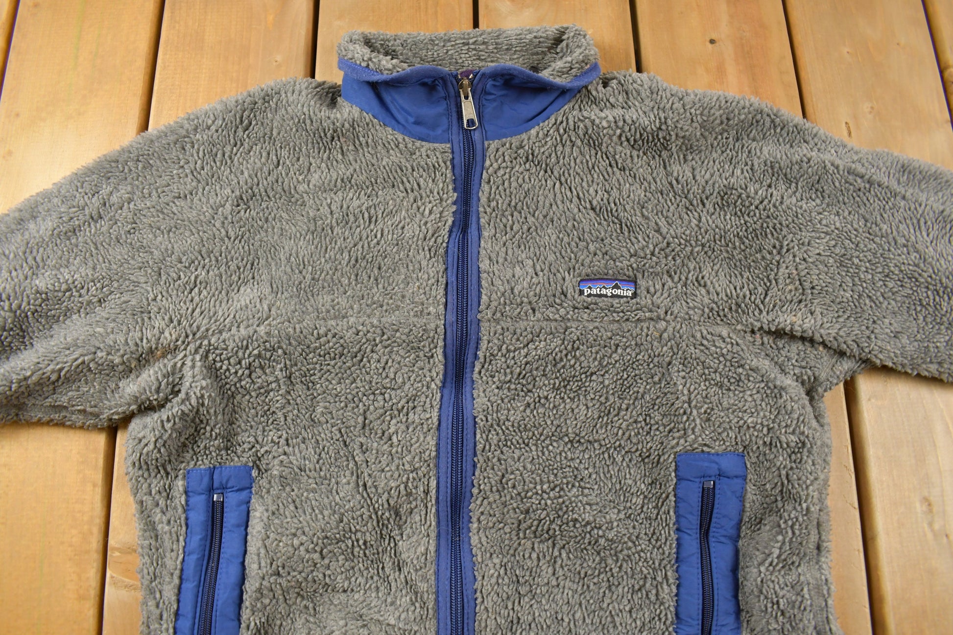 Vintage 1990s Patagonia Deep Pile Fleece Zip Up Sweater