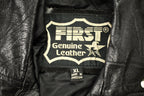 Vintage 1990s First Genuine Leather Biker Jacket