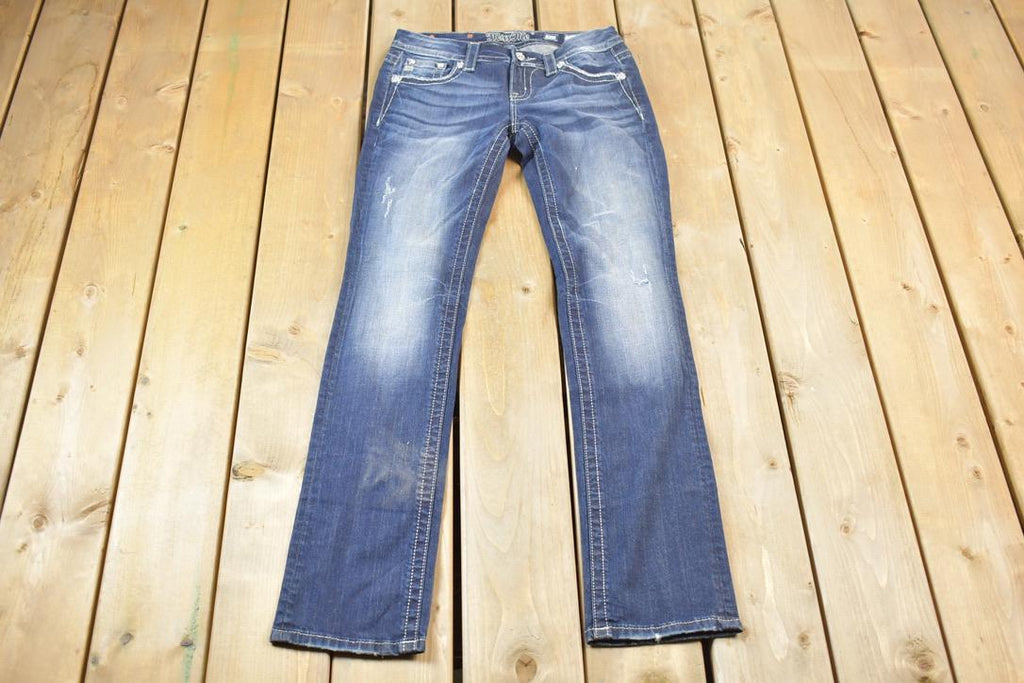 Vintage Y2K Miss Me Bedazzled mid Rise Jeans Size 26x33
