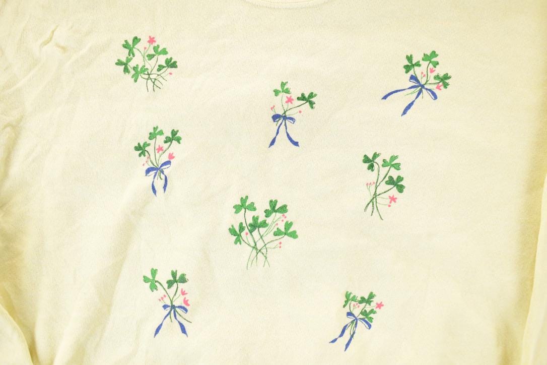 Vintage 1990s Multi Flower Cute Crewneck Sweatshirt Men's M