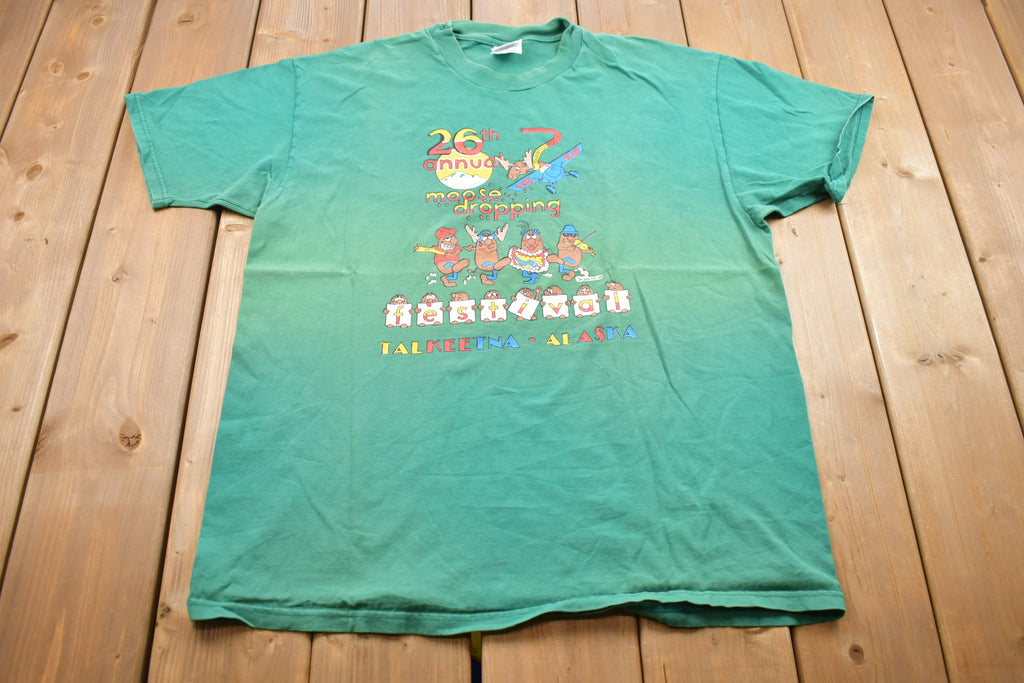 Vintage 1998 Hanes Moose Dropping Graphic T Shirt