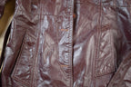 Vintage 1980s Women's Full Length Brown Leather Trench Coat