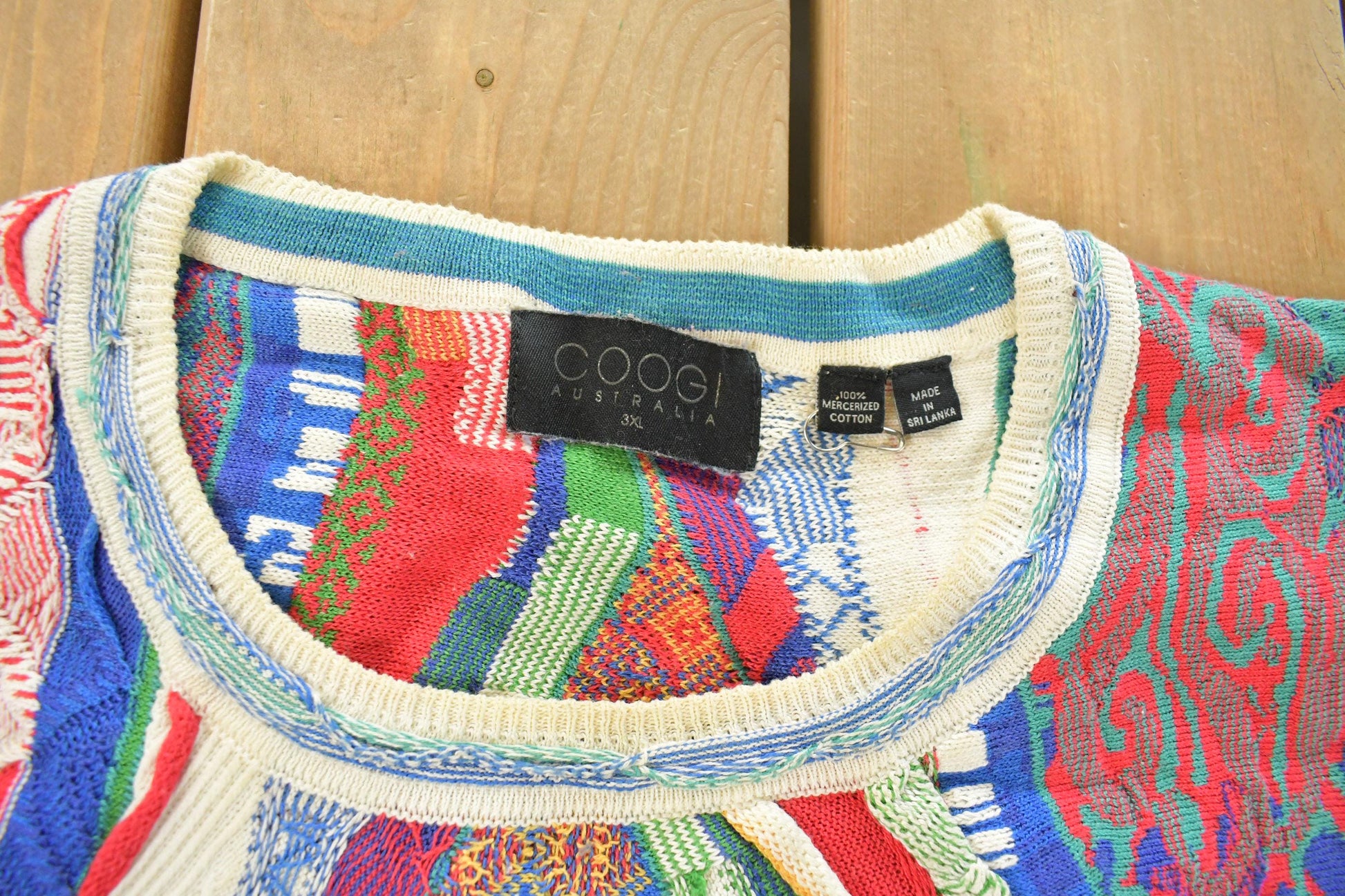 Vintage 1990s Coogi 3D Knit Abstract Crewneck Sweater Men's 2XL