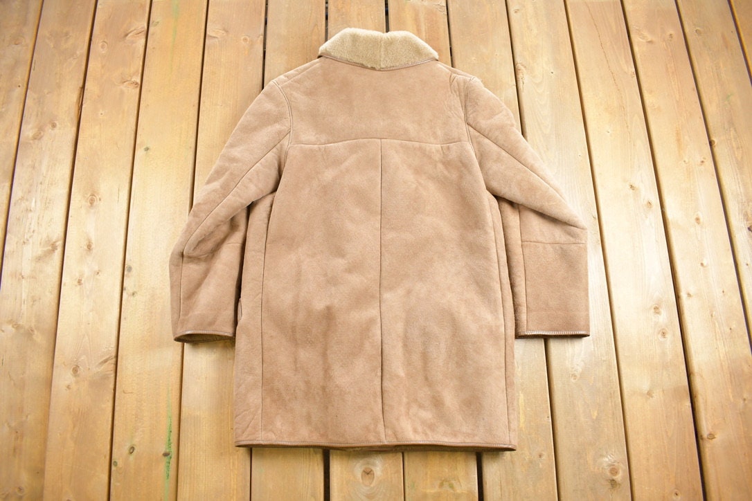 Vintage 1960s Downland Sheepskin Shearling Leather Coat / Genuine Sheepskin / Streetwear / Vintage Fur / Made In England