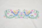 Vintage 1990s Cute Birdies and Flowers Embroidered Crewneck Sweatshirt