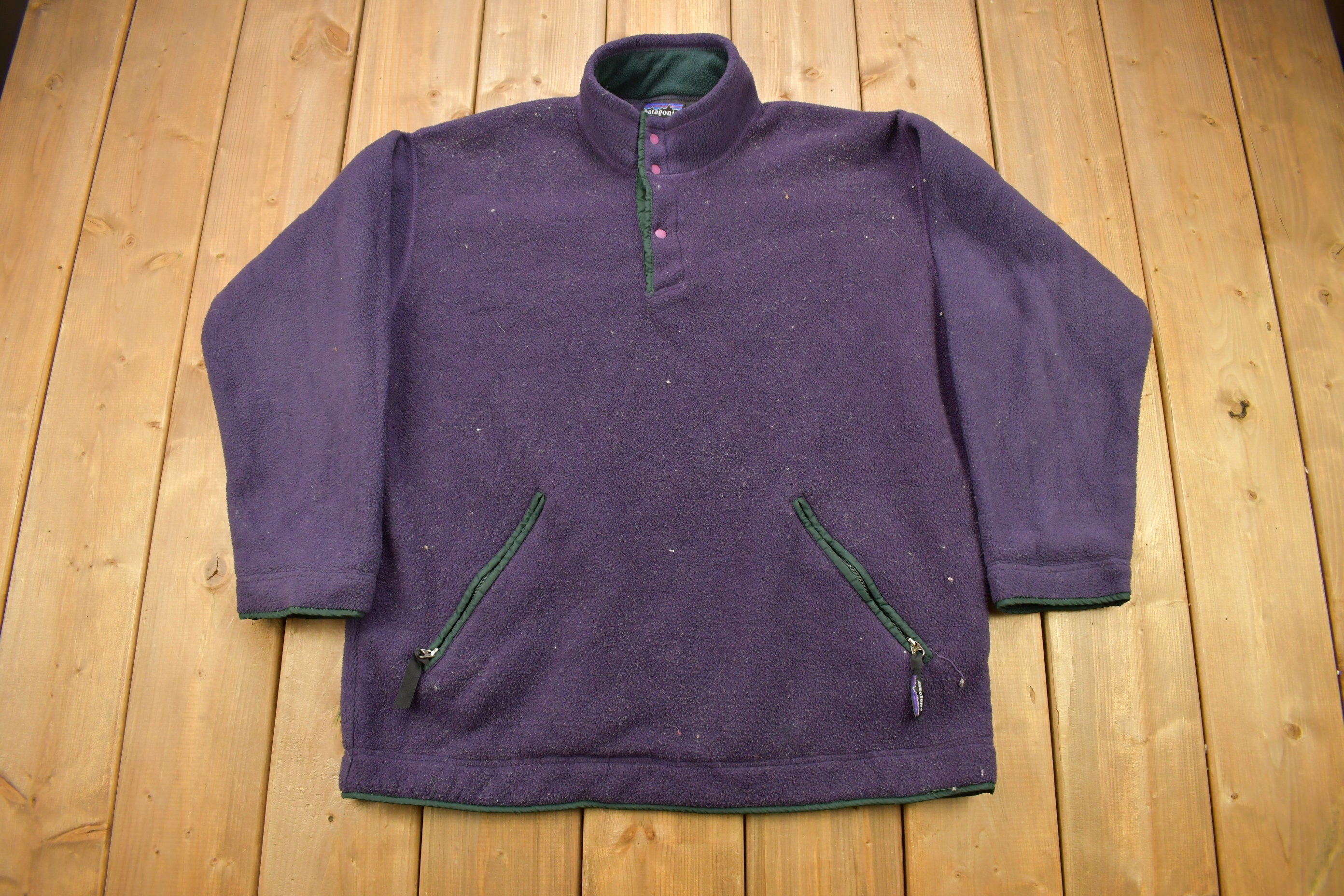 Vintage 1990s Patagonia T Snap Fleece Sweater & Matching Pants Size M