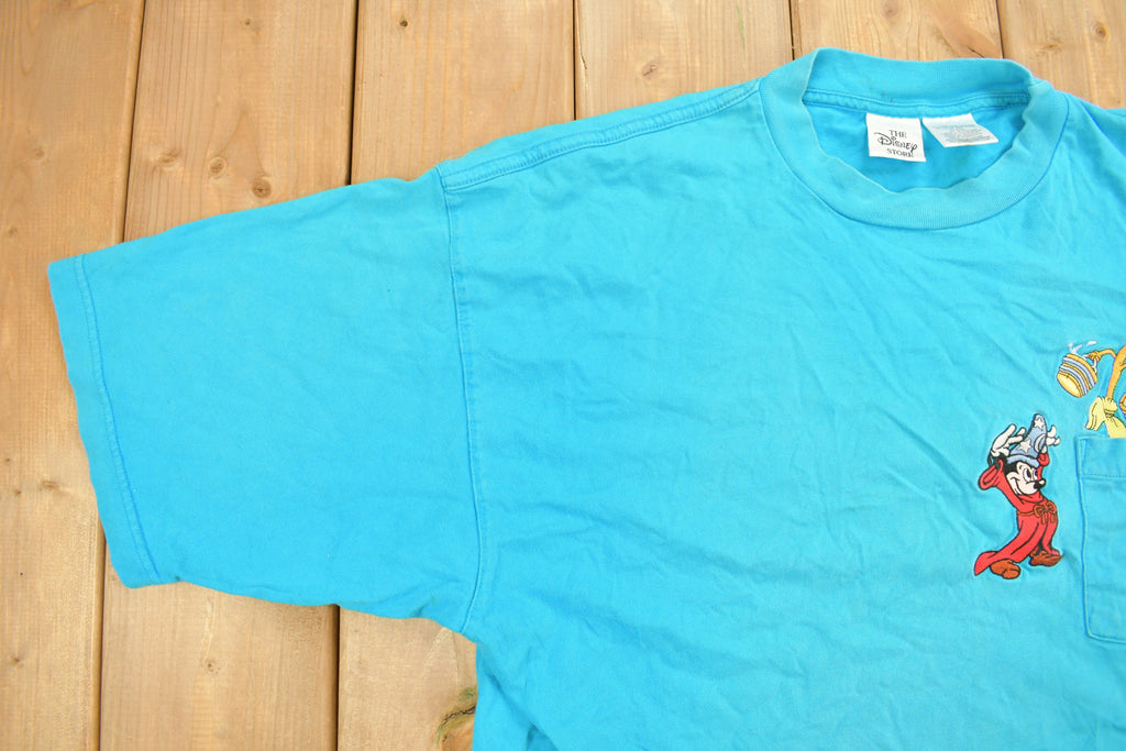 Vintage 1990s Fantasia DisneyEmbroidered Pocket T-Shirt