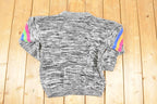 Vintage 1990s Pinwheels Abstract Knit Crewneck Sweater Women's L