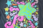 Vintage 1990s Springford Souvenir Neon Stars T-Shirt Men's L