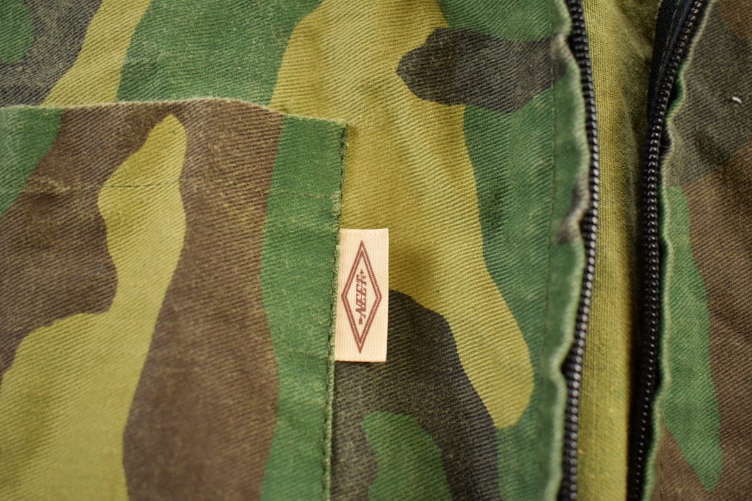 Vintage 1970s Neet Products Camouflage Military Jacket