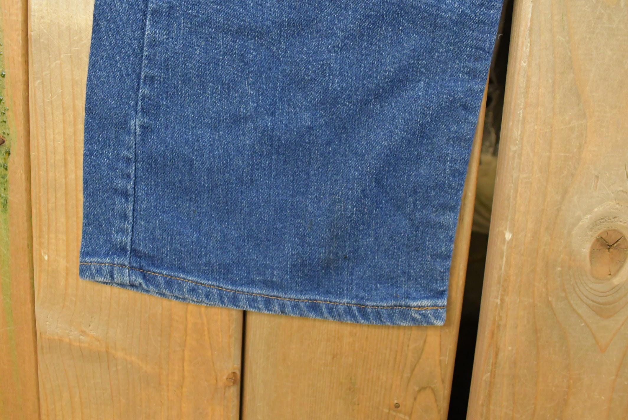 Vintage 1970s Levi's Orange Tab Bell Bottom Flare Denim Jeans Men's 35 x 31