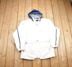 Vintage 1990s London Fog White Windbreaker Jacket