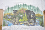 Vintage 1990s Forrest Raccons Black Bears Graphic T-Shirt