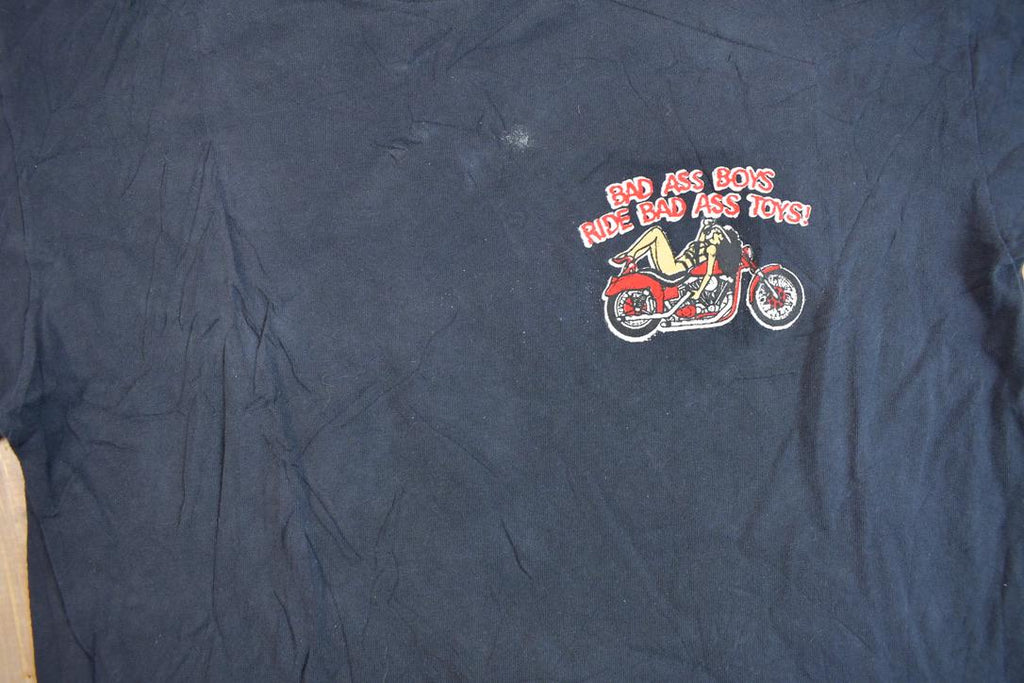 Vintage 1990s Bad Boys Ride Bad Toys Single Stitch Graphic T-Shirt