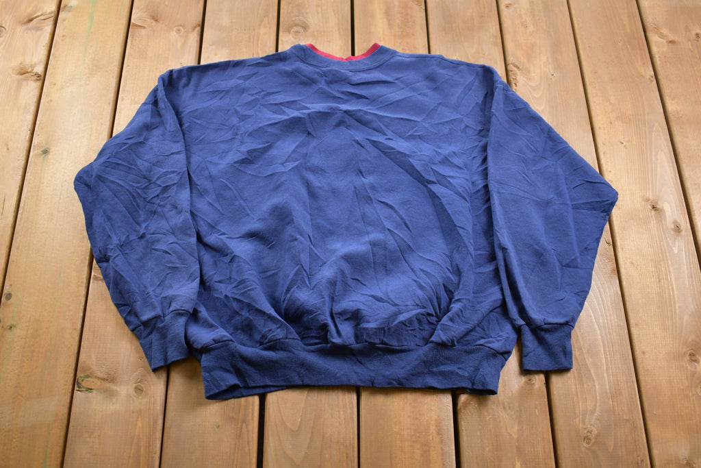 Vintage 1990 Cat Napping Embroidered Crewneck Sweatshirt